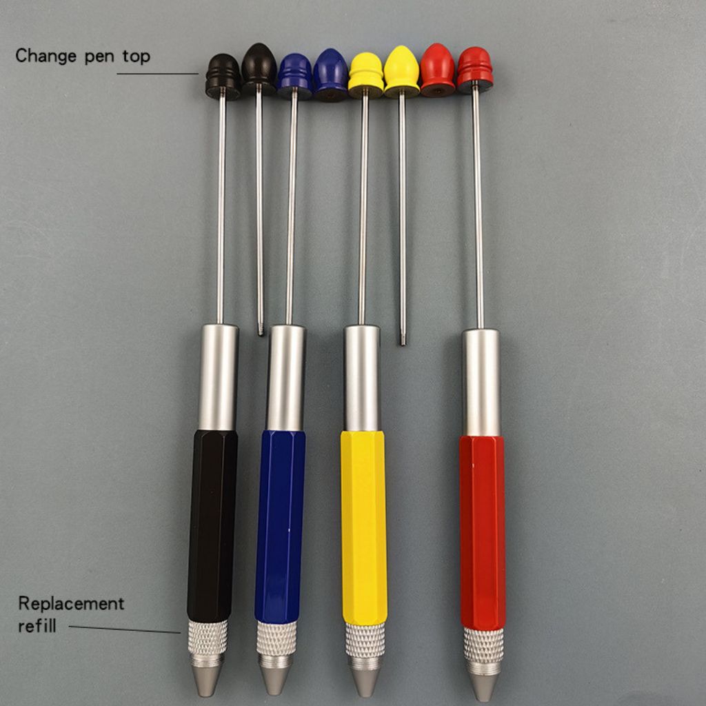 Screwdriver Pens, Multifunction Pen with Ruler and Screwdriver, Metal Beadable Pens